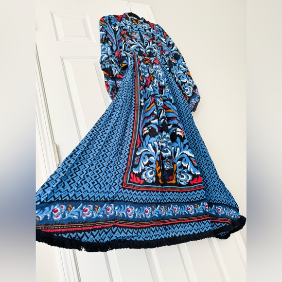 Farm Rio Printed Dolman Sleeve Kaftan Maxi Dress, Size S/M - Picture 8 of 16